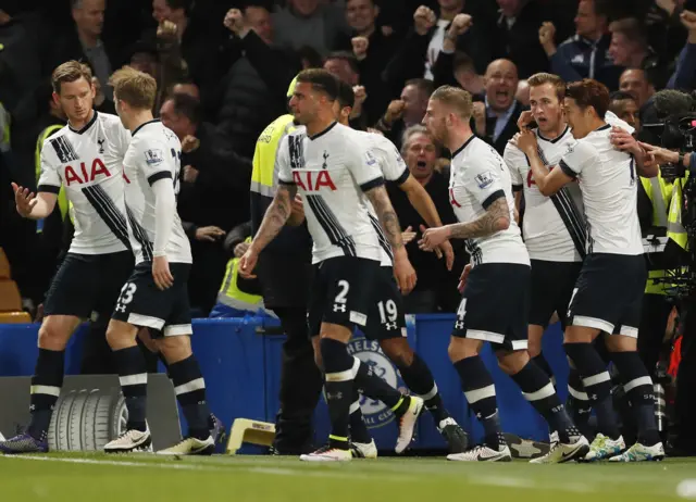 Tottenham celebrate