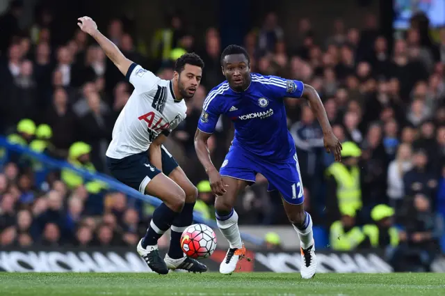 Moussa Dembele and John Mikel Obi