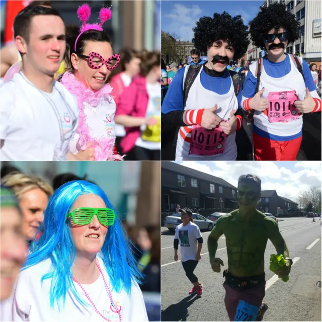 Runners in the Belfast City Marathon