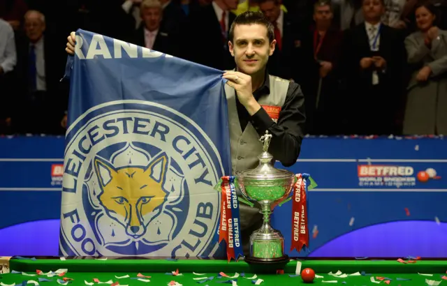 Mark Selby and the Crucible trophy