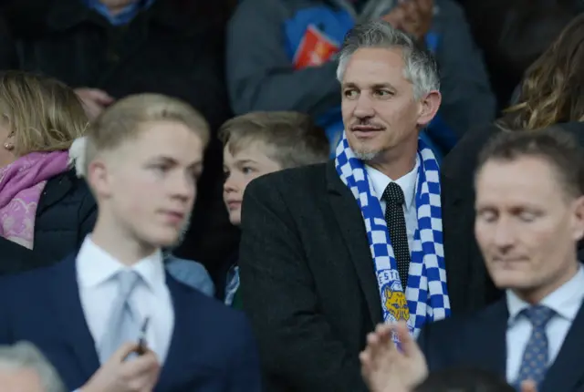 Leicester City fan Gary Lineker