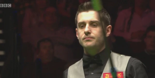 Mark Selby after his miss