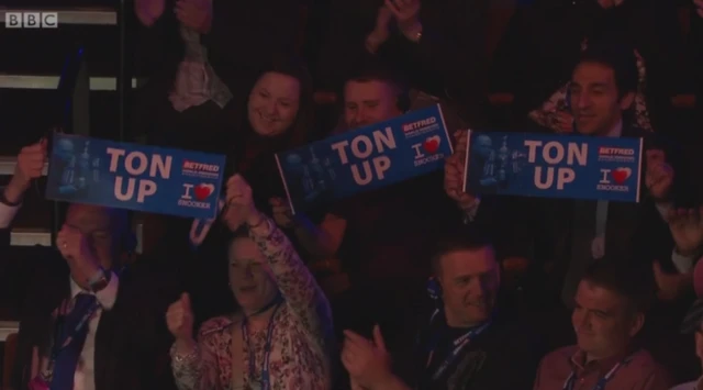 Ton up banners in the audience