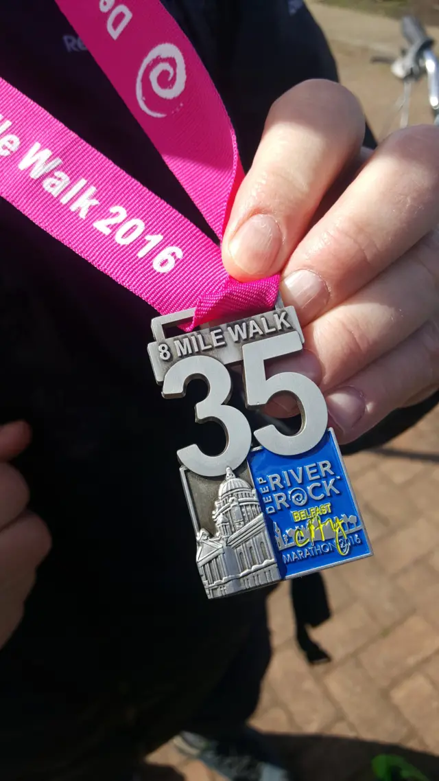 8 mile walk marathon medal