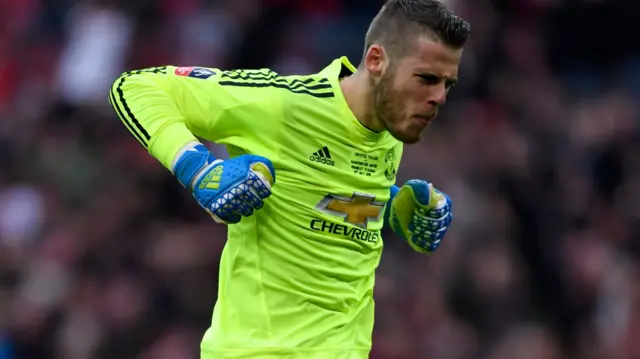 David De Gea celebrates