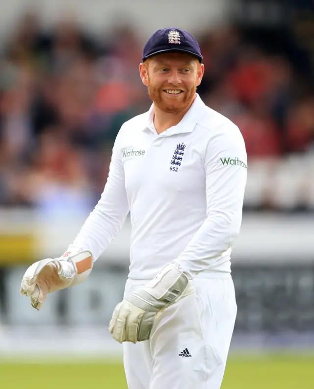 Jonny Bairstow celebrates