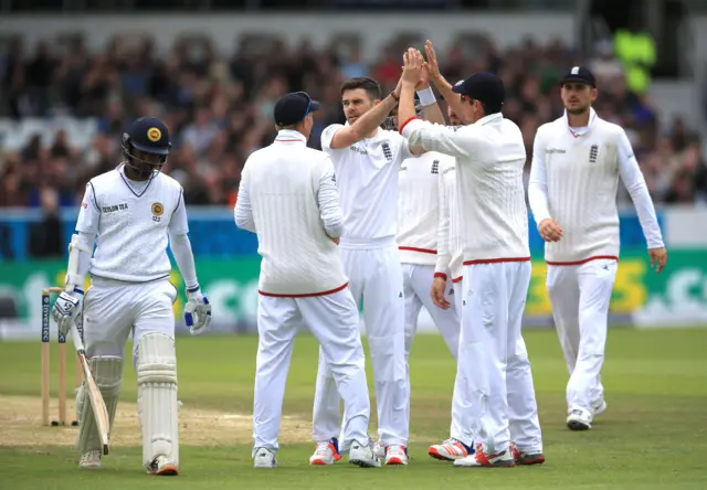 England players celebrate