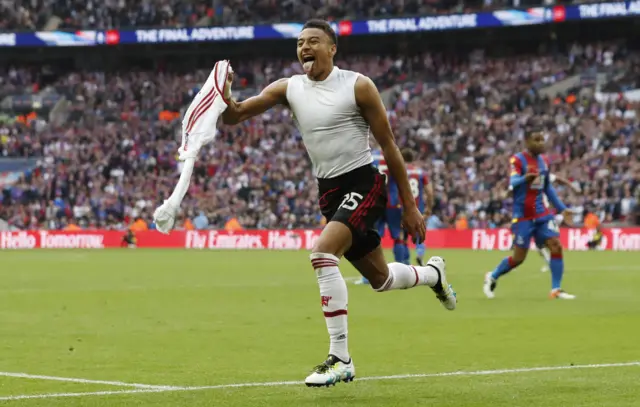 Jesse Lingard celebrates