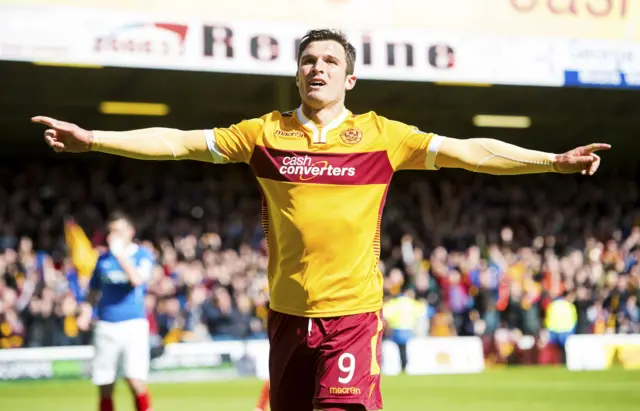 Motherwell's John Sutton celebrates