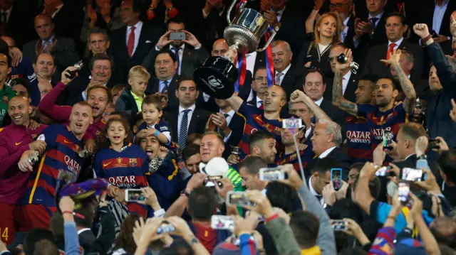 Andres Iniesta celebrates