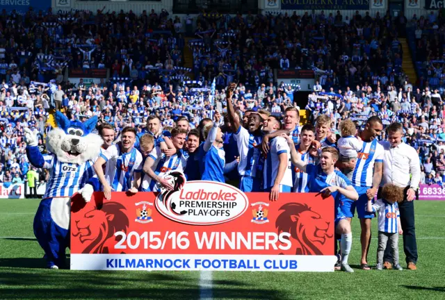 Kilmarnock's players celebrate