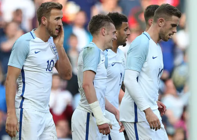 Jamie Vardy celebrates