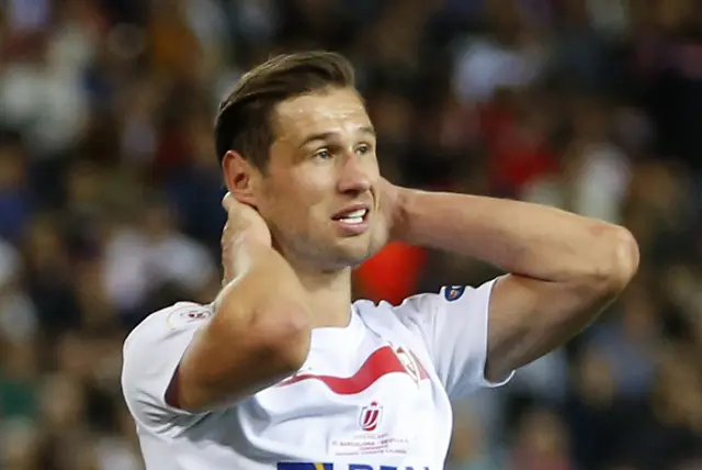 Grzegorz Krychowiak looks dejected