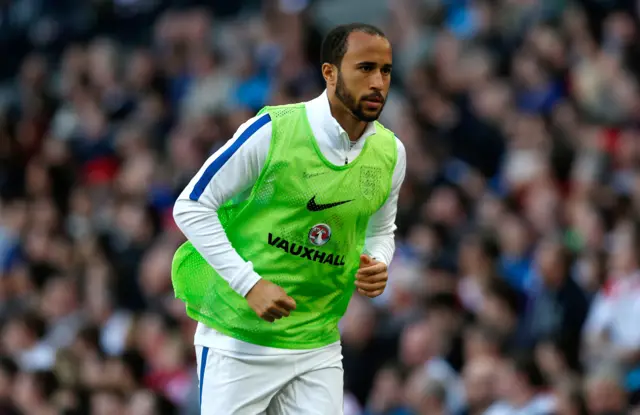 Andros Townsend warms up