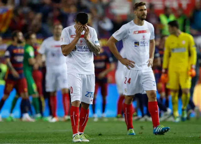 Vitolo looks dejected