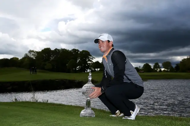 Rory McIlroy with the Irish Open trophy