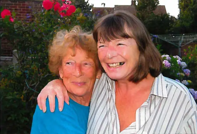 Patricia Wilson (right) with her mother Jean