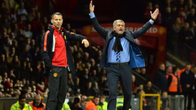 Ryan Giggs and Jose Mourinho