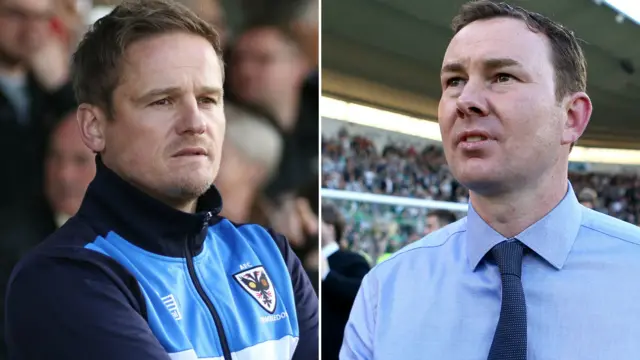 Neal Ardley and Derek Adams