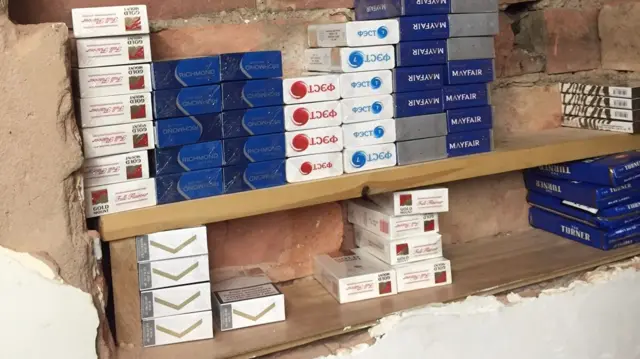 Some of the concealed fake cigarettes in Staffordshire