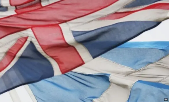 UK and Scottish flags