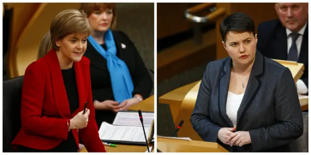 First Minister Nicola Sturgeon and Sottish Conservative leader Ruth Davidson