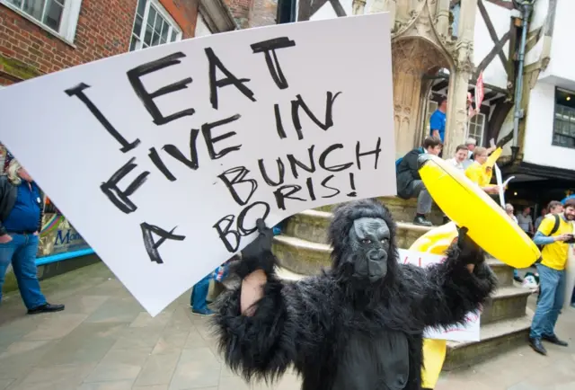 Man in gorilla suit