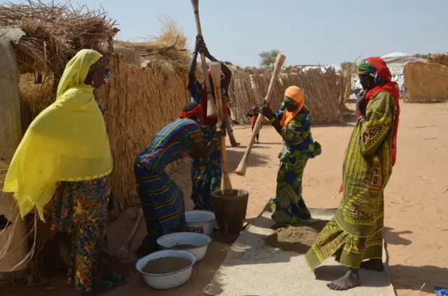 Nigerians in a camp in Diffa, Niger