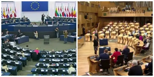 EU and Scottish parliaments