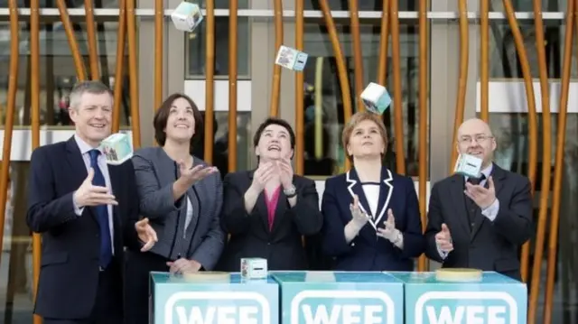 Willie Rennie, Kezia Dugdale, Ruth Davidson, Nicola Sturgeon and Patrick Harvie