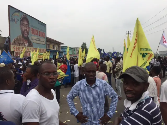 Opposition supporters in Kinshasa, DR Congo