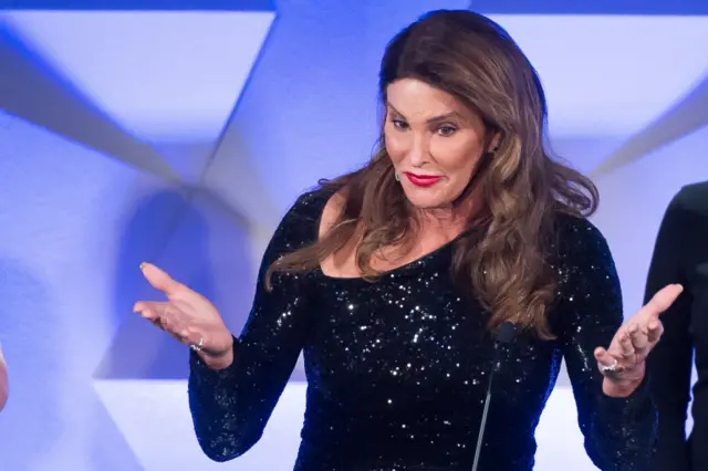 Caitlyn Jenner speaks during the 27th Annual GLAAD Media Awards at the Waldorf Astoria on Saturday, May 14, 2016, in New York