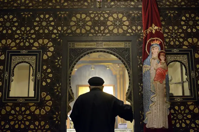 Egyptian Coptic Christians celebrate Christmas in Cairo, Egypt, on 6 January 2016