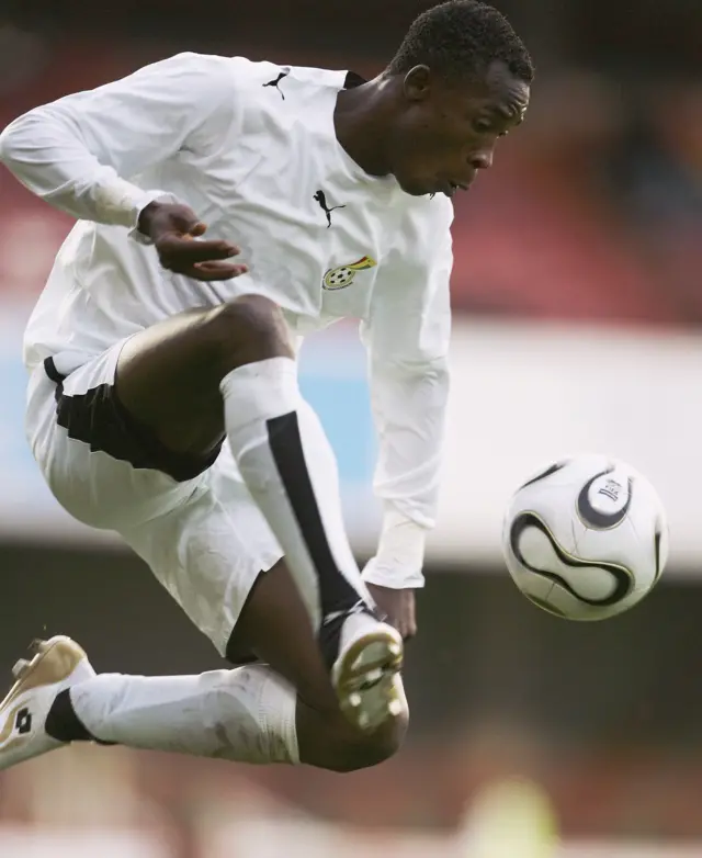 John Painstil of Ghana controls the ball during a between Ghana and Togo in London, England - 2006