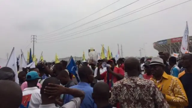 Opposition supporters in Kinshasa, DR Congo