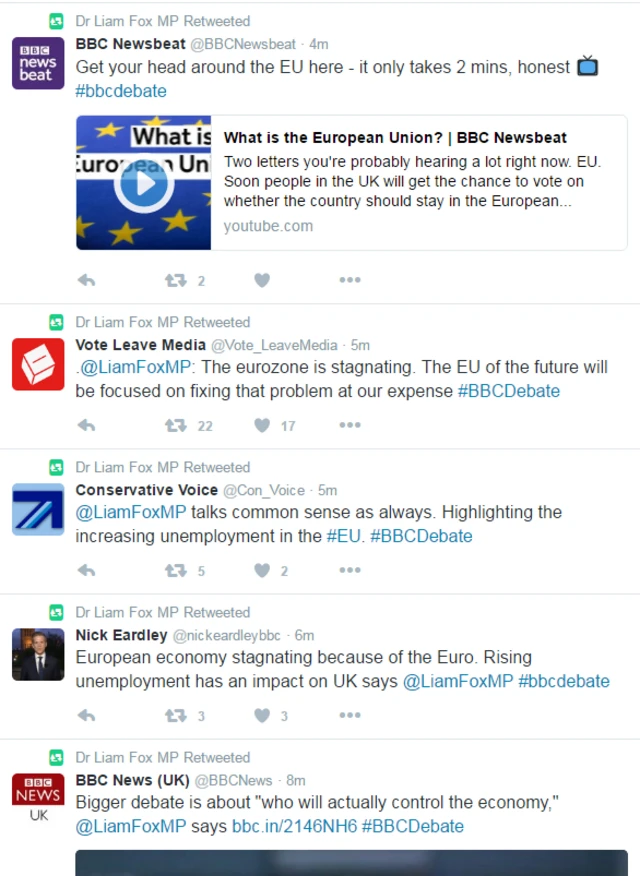 Tweets from Liam Fox MP's account