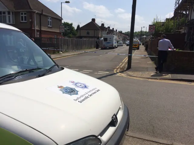 Forensics team in Overstone Road