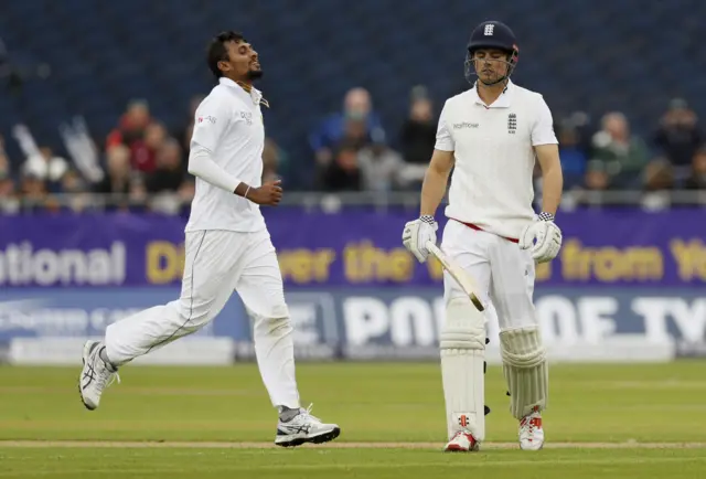 Alastair Cook looks dejected