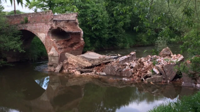 Collapsed bridge