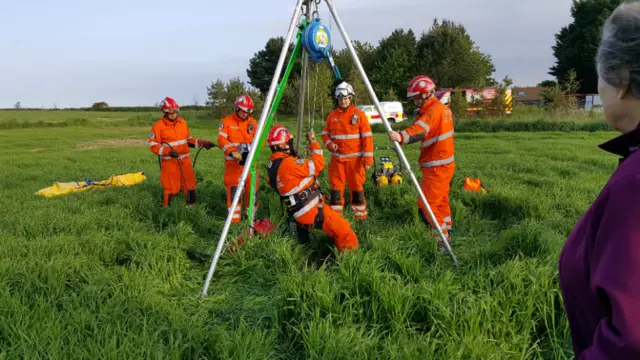 The Urban Search and Rescue team at work