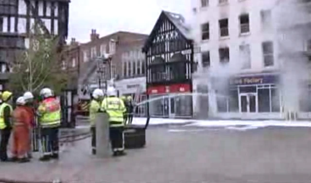 Fire in Hereford city centre