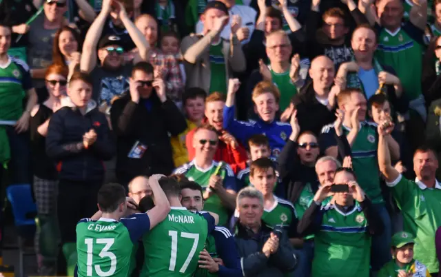 Northern Ireland celebrate