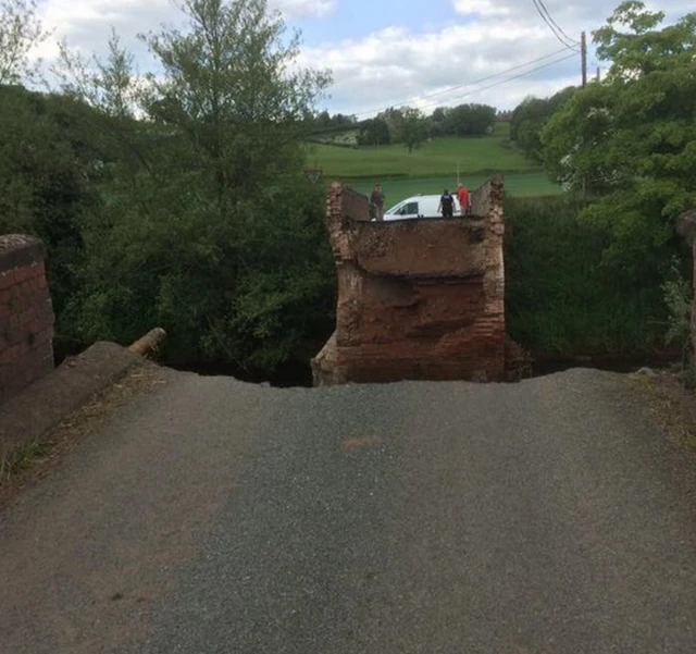 Collapsed bridge