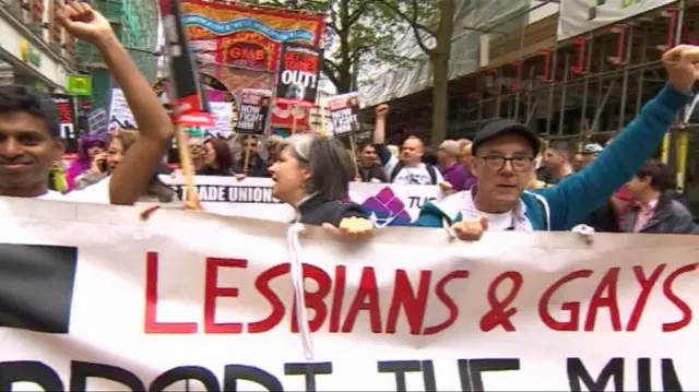 Gay Pride banner in Birmingham