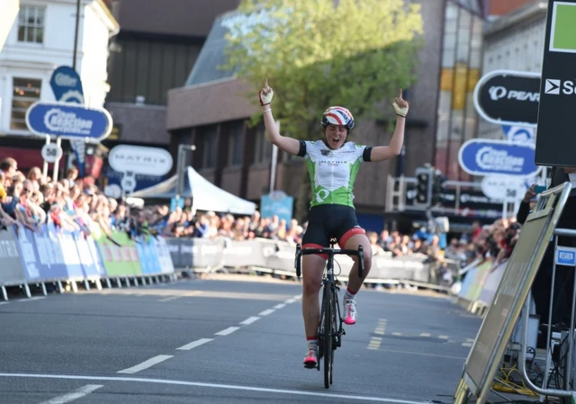 Finish of cycle race