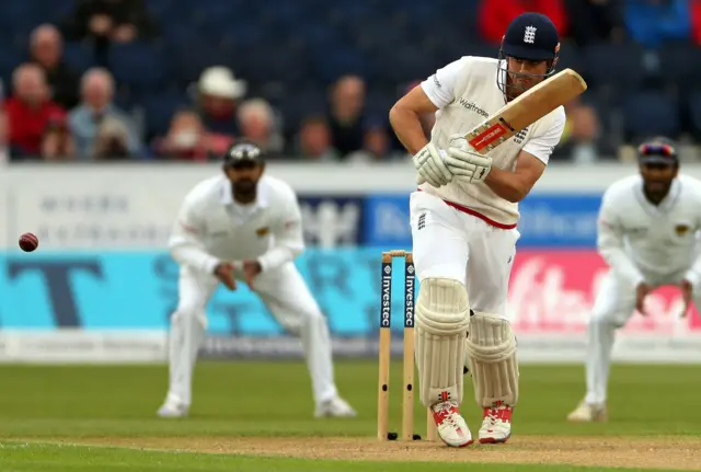 Alastair Cook plays