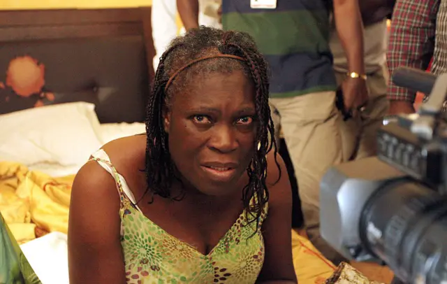 Simone Gbagbo, the wife of Ivory Coast strongman Laurent Gbagbo arrives at the Golf Hotel in Abidjan after her arrest on April 11, 2011