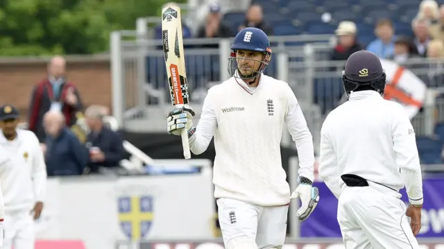 Alex Hales of England reaches fifty