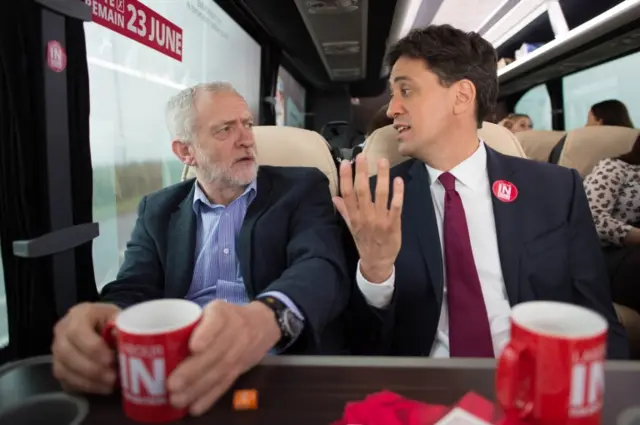 Jeremy Corbyn and Ed Miliband