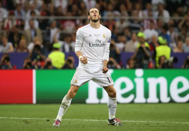 Gareth Bale celebrates